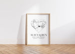 New Home Gift Map Print, New Home Heart Map, Personalised First Home Map, Personalised Housewarming Map Print, New Home Moving Gift Print - Glam and Co 