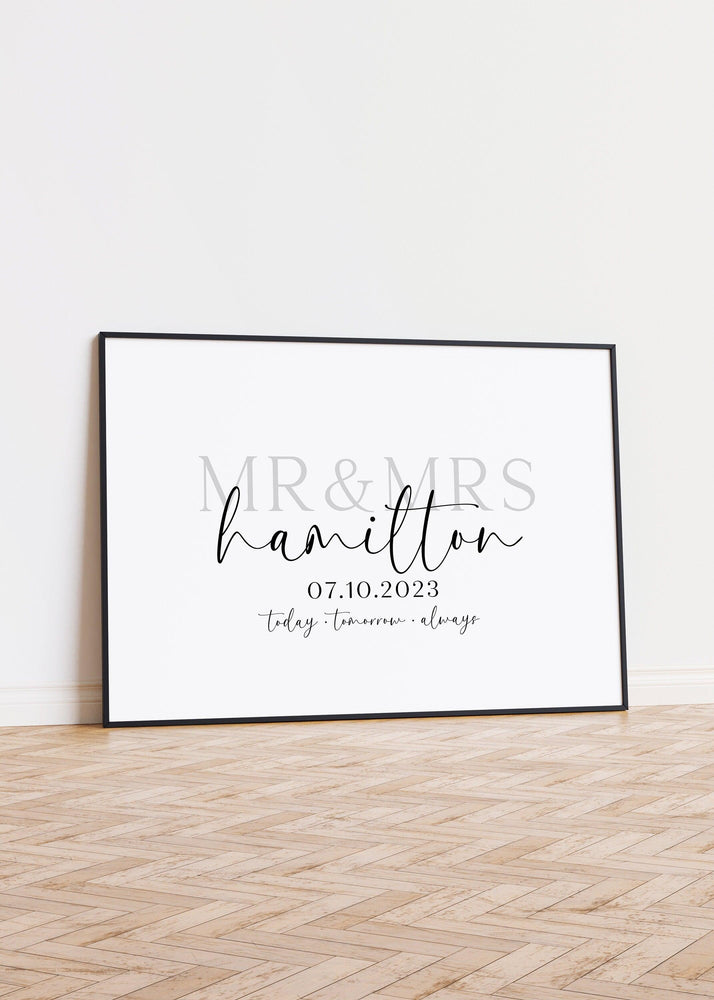 Personalised Couples Gift, Anniversary Gift for Him or Her, Wedding Engagement Gift, Paper Anniversary Gift, Christmas Gift for Wife Husband - Glam and Co 