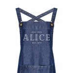 Personalised Denim Barista Style Apron | Aprons for Men and Women