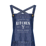 Personalised Barista Style Aprons | Queen of the Kitchen - Glam & Co Designs Ltd