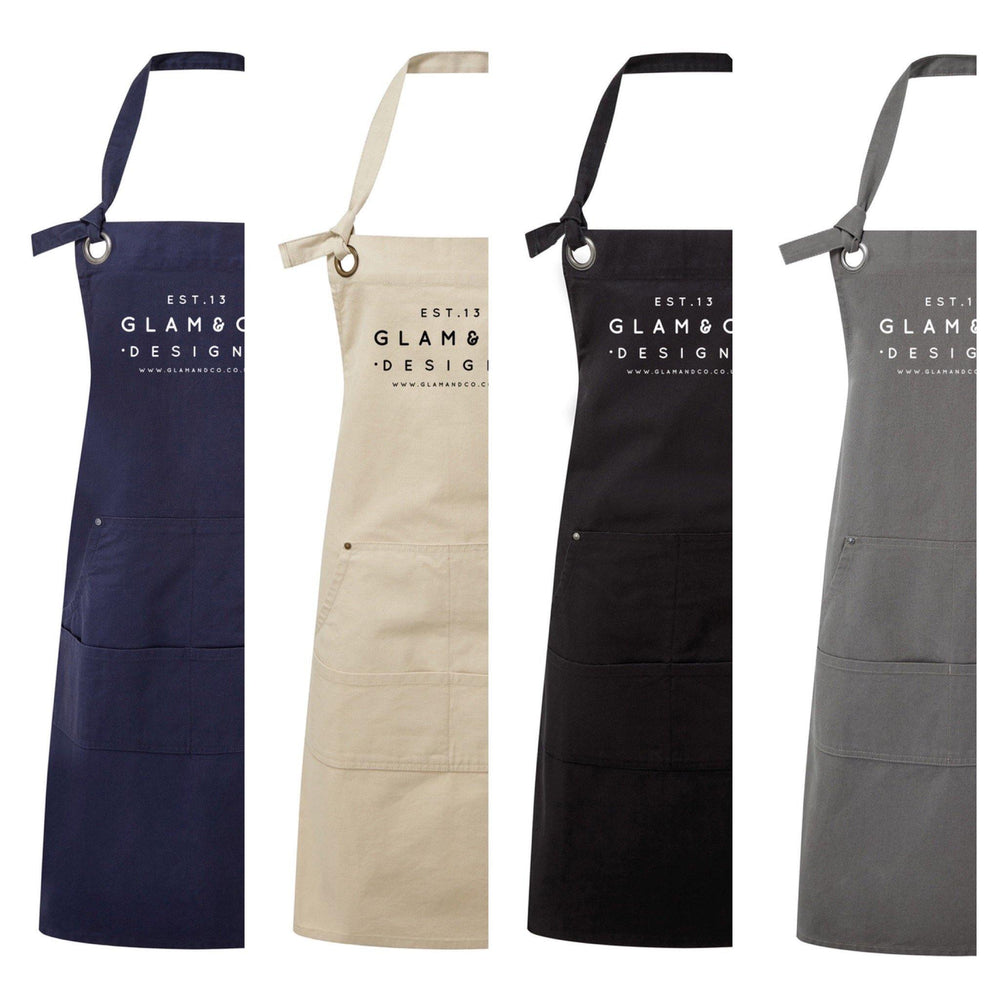 Logo Design Apron | Aprons for Women | Aprons for Men | Logo Apron - Glam and Co 