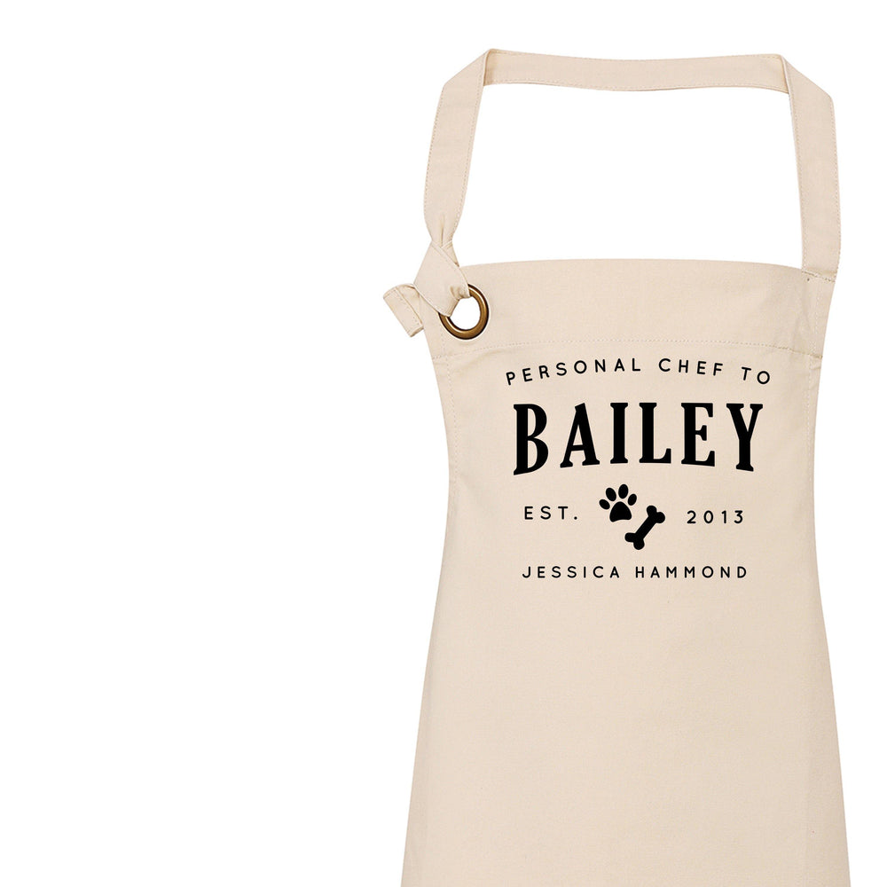 Dog Lover Apron, Personalised Aprons for Him and Her, Personal Chef to
