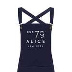 Personalised Denim Barista Style Apron | Aprons for Men and Women | Est Date - Glam & Co Designs Ltd