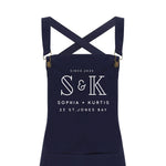 Personalised Denim Barista Style Apron | Aprons for Men and Women | His and Hers Aprons - Glam & Co Designs Ltd