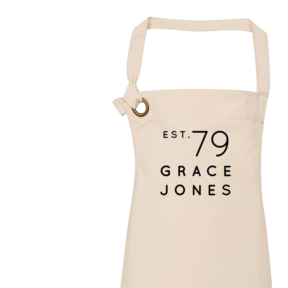 Personalised Apron | Est Date and Name - Glam & Co Designs Ltd