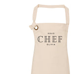 Personalised Aprons for Men and Women | Personalised Apron Head Chef, Master Chef, Sous Chef - Glam & Co Designs Ltd