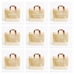Personalised Jute Shopping Bag - Monogram Tote Bag - Glam & Co Designs Ltd