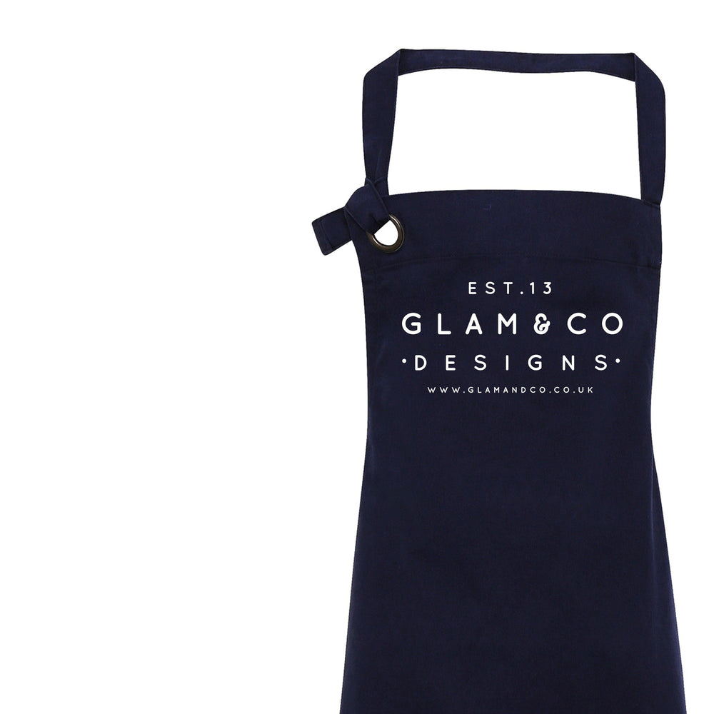 Logo Design Apron | Aprons for Women | Aprons for Men | Logo Apron - Glam and Co 