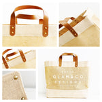 Personalised Jute Tote Bag - Custom name and initials - Glam & Co Designs Ltd