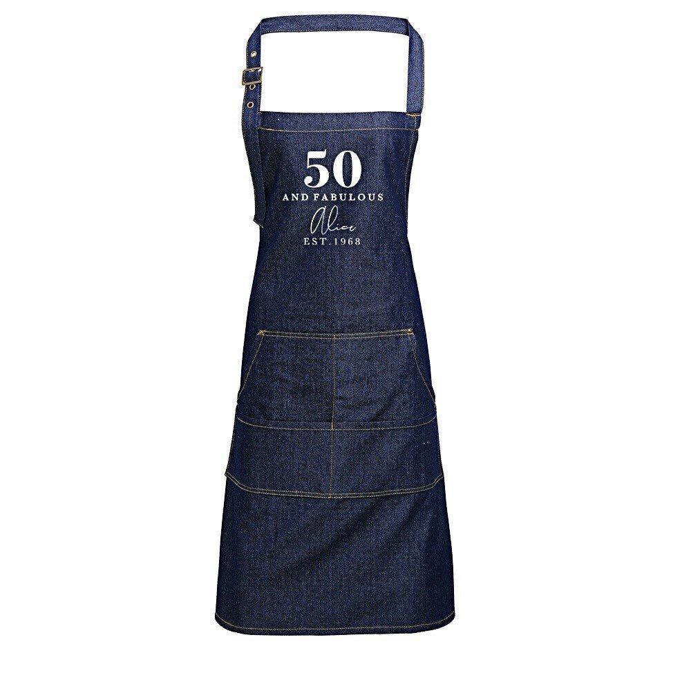 Personalised Apron | Aprons for Women | 40th Birthday Gift Ideas | Birthday Gift for Her | 18th 21st 30th 40th 50th 60th Birthday Gift Ideas - Glam and Co 