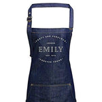 Personalised Denim Apron | Vintage Style Custom Apron | Forty and Fabulous Gift Ideas | 40th Birthday Gift Ideas | Personalised Apron - Glam and Co 