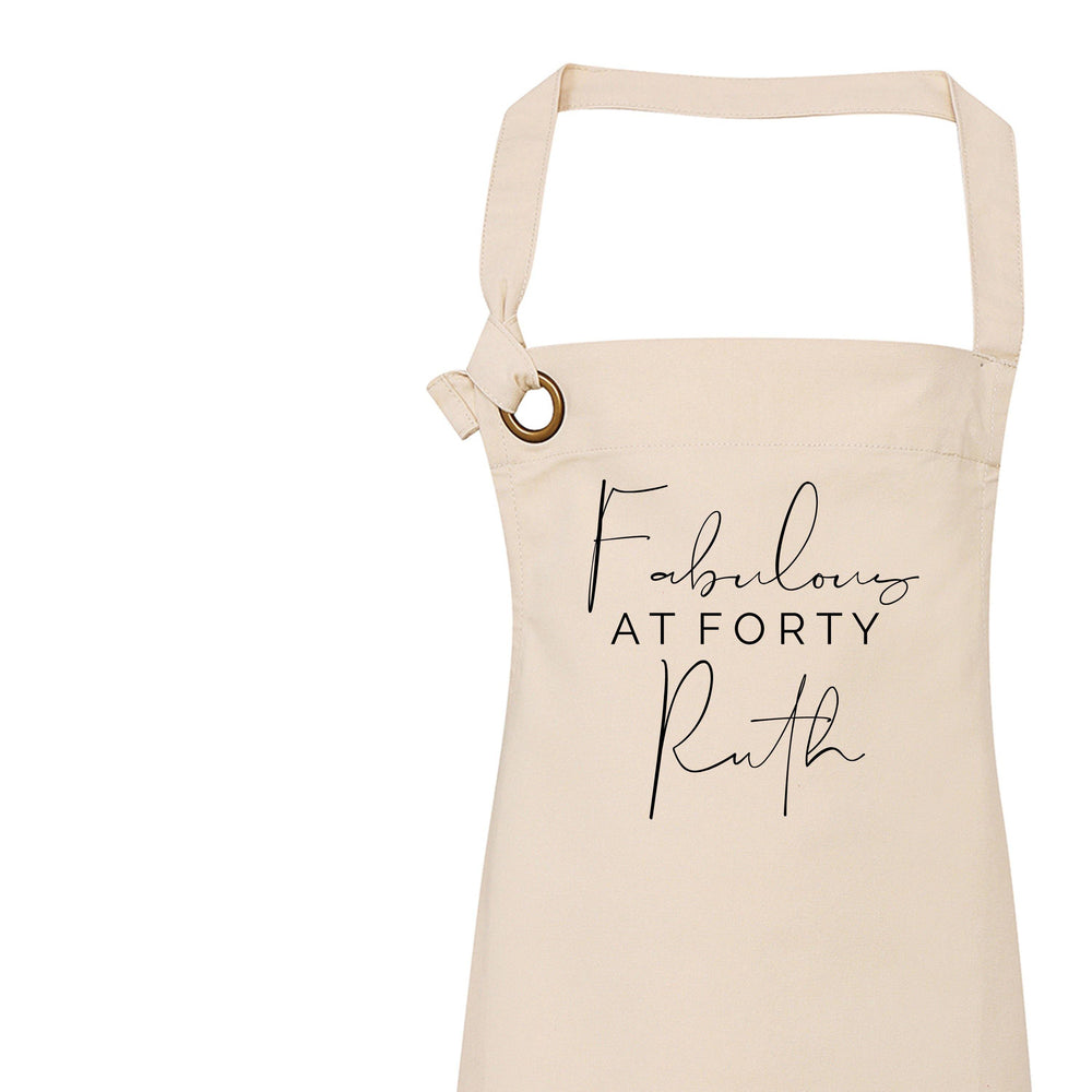 Personalised Apron for Her - Fabulous at Forty - Glam & Co Designs Ltd