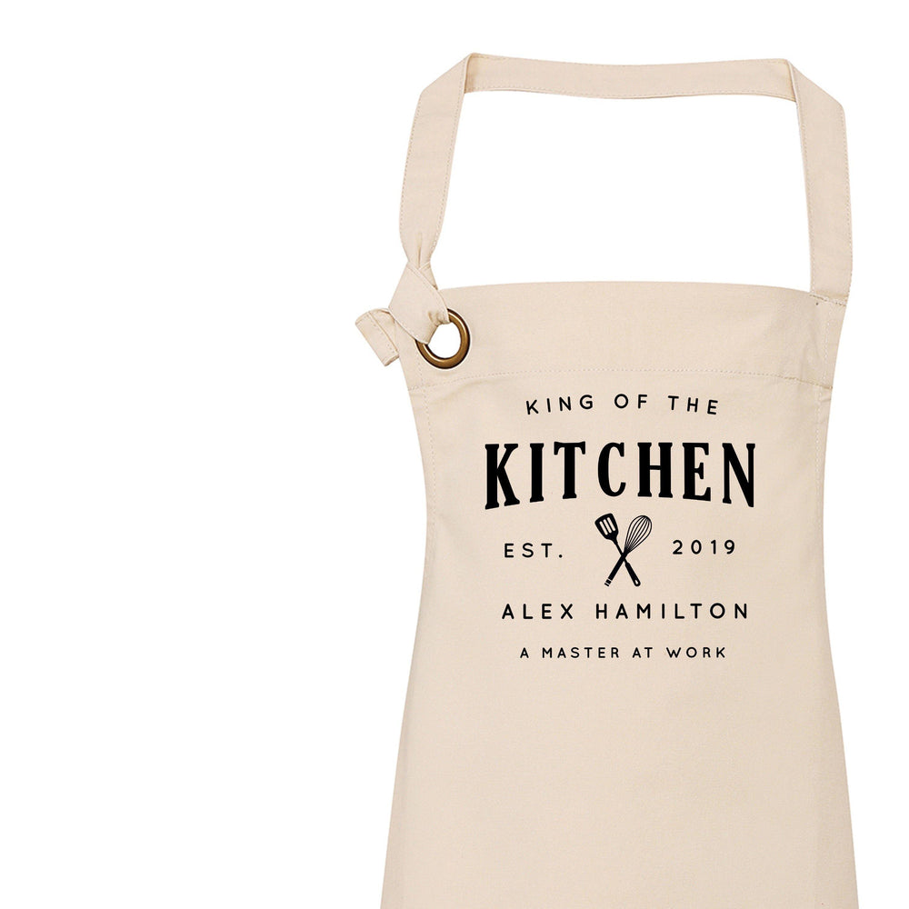 Personalised Apron for Him, King of the Kitchen Apron - Glam & Co Designs Ltd