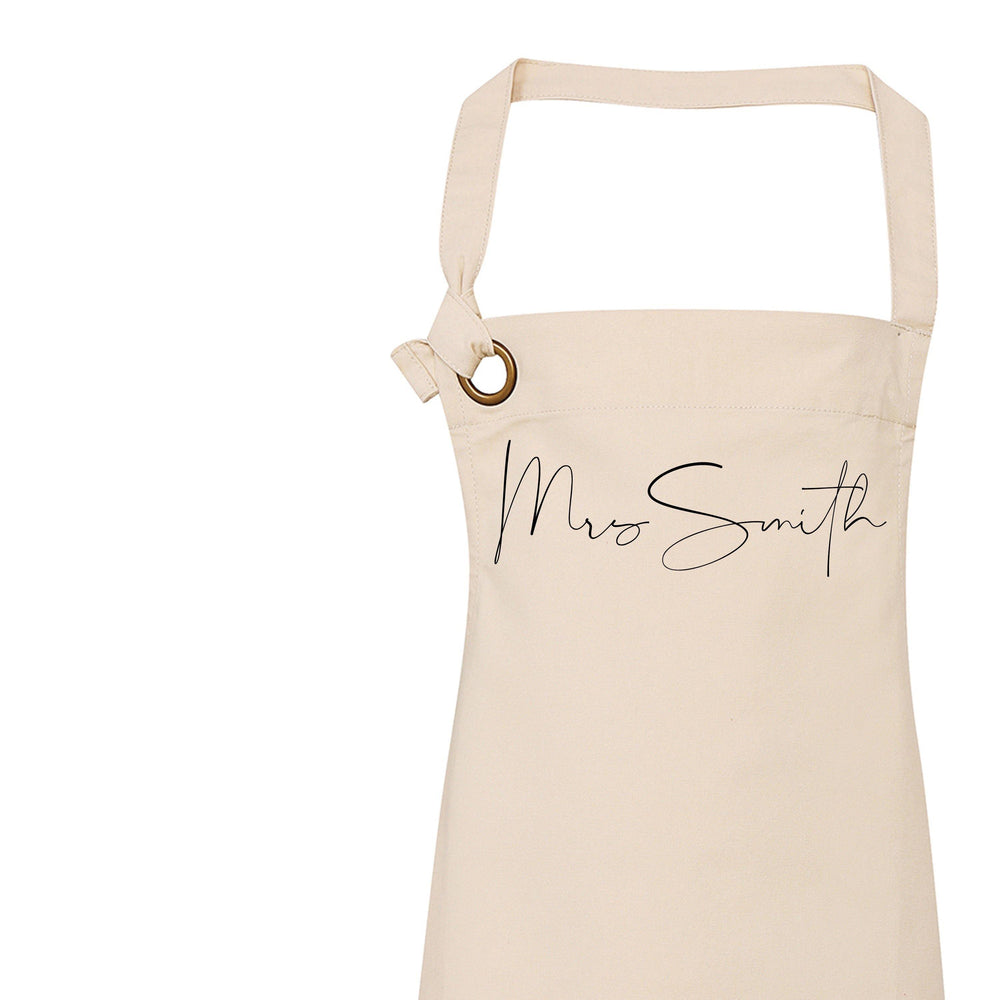 Mr and Mrs Gift Ideas | Personalised Apron | Personalised Apron for Mr and Mrs | Gift ideas for Weddings | Him and Her Gift Ideas - Glam & Co Designs Ltd
