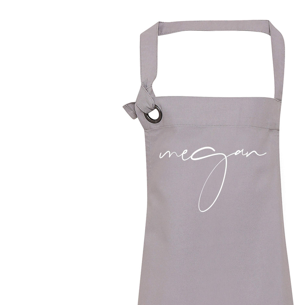 Personalised Apron | Aprons for Women | Vintage Apron | Retro Apron | Custom Apron for Women | Personalised Cook Gift | Grey Apron - Glam & Co Designs Ltd