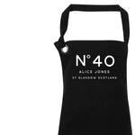 Personalised Apron | Aprons for Women | 40th Birthday Gift Ideas | Chic Apron | Custom Apron for Her | Personalised Cook | Black Apron - Glam & Co Designs Ltd