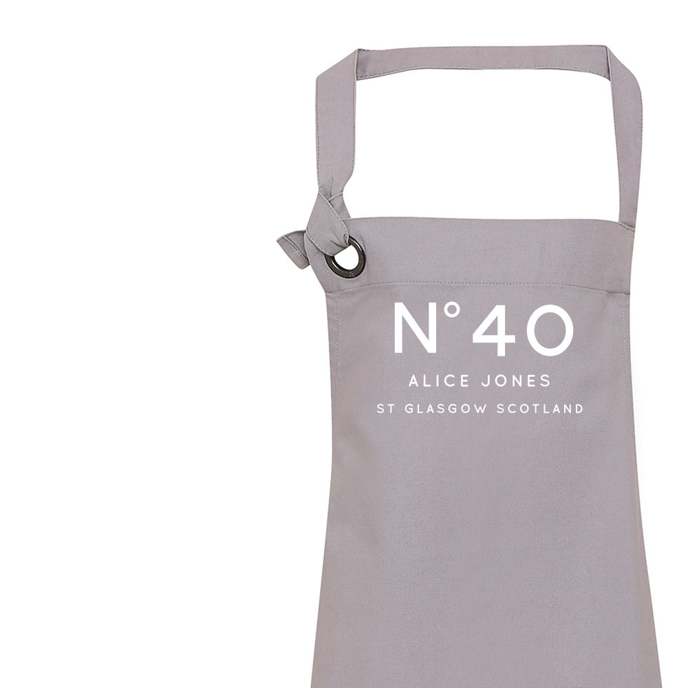 Personalised Apron | Aprons for Women | Grey Kitchen Apron | Apron | Custom Apron for Women | Personalised Cook Gift | Gift ideas for Her - Glam & Co Designs Ltd