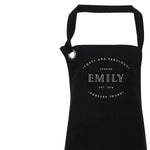 Personalised Apron | Aprons for Women | Vintage Apron | Retro Apron | Custom Apron for Women | Personalised Cook Gift | Black Apron - Glam & Co Designs Ltd