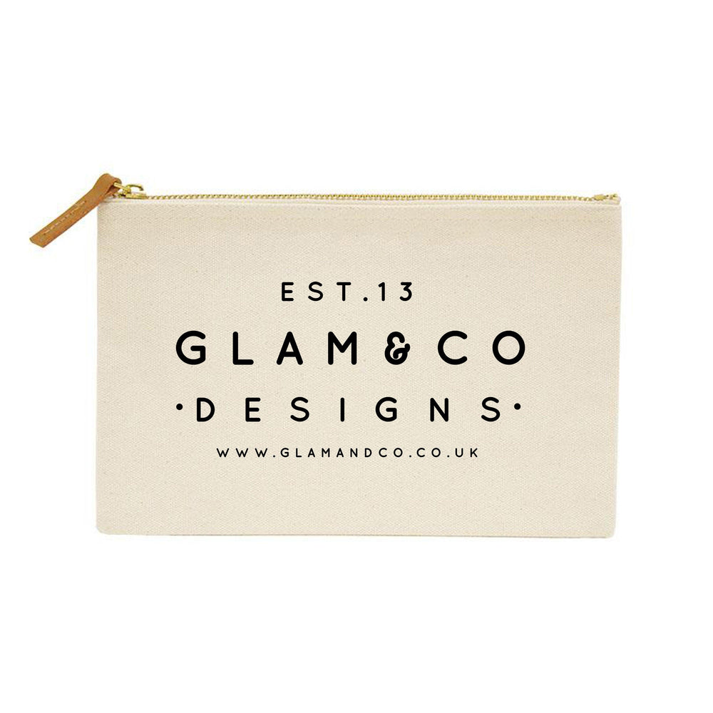 Personalised Make Up Bag | Clutch Bag | Pouch Bag | Gift Ideas for Her | Custom Make-Up Bag | Birthday gift ideas for her |Womens Gift ideas - Glam & Co Designs Ltd