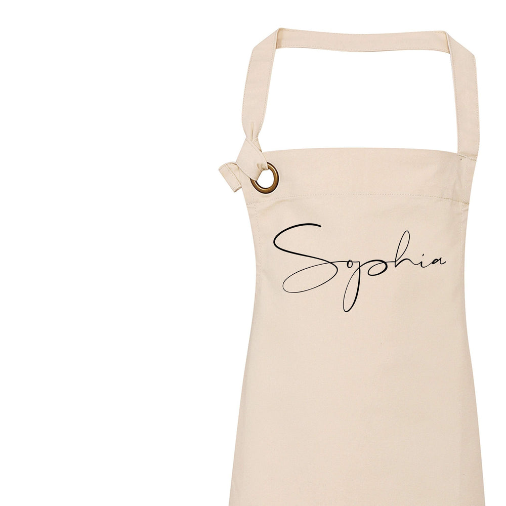 Personalised Apron | Aprons for Women | Vintage Apron | Retro Apron | Custom Apron for Women | Personalised Cook Gift | Natural Apron - Glam & Co Designs Ltd