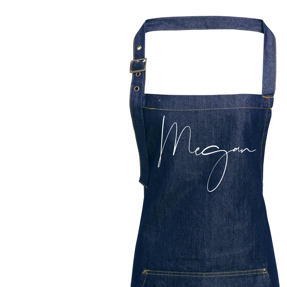 Personalised Denim Apron | Aprons for Women | Birthday Gift Ideas | Vintage Style Custom Apron | Personalised Apron - Glam and Co 