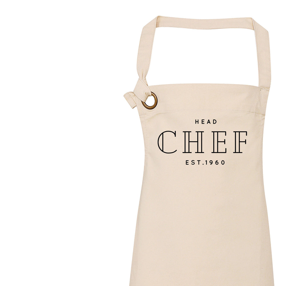 Personalised Aprons for Men and Women | Personalised Apron Head Chef - Glam & Co Designs Ltd