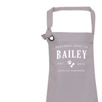 Personalised Apron | Aprons for Women | Vintage Apron | Dog Lover Gifts | Custom Apron for Women | Personal Chef Apron | Grey Apron - Glam & Co Designs Ltd