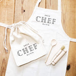 Kids Baking Set | Head Chef | Kids Baking Apron | Personalised Kids Baking Set | Personalised Kids Apron |Aprons for Children |Kids Baking - Glam and Co 