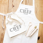 Kids Baking Set | Head Chef | Kids Baking Apron | Personalised Kids Baking Set | Personalised Kids Apron |Aprons for Children |Kids Baking - Glam and Co 