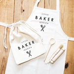 Kids Baking Set | Little Baker | Kids Baking Apron | Personalised Kids Baking Set | Personalised Kids Apron|Aprons for Children |Kids Baking - Glam and Co 