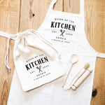 Kids Baking Set | Queen of the Kitchen | Aprons for Kids | Kids Baking Apron | Personalised Kids Baking Set | Personalised Kids Apron - Glam and Co 