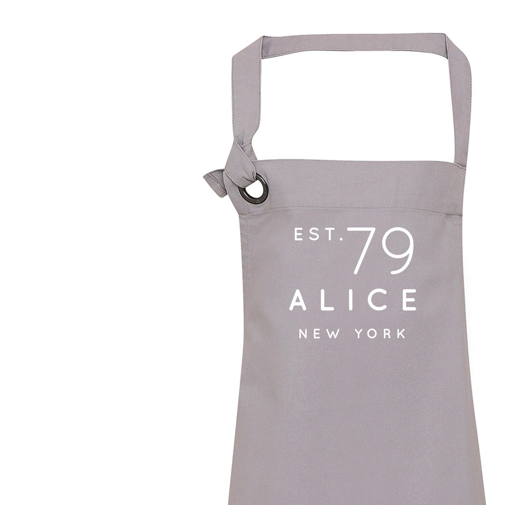 Personalised Apron for Women | Birthday Gift ideas | Grey Apron